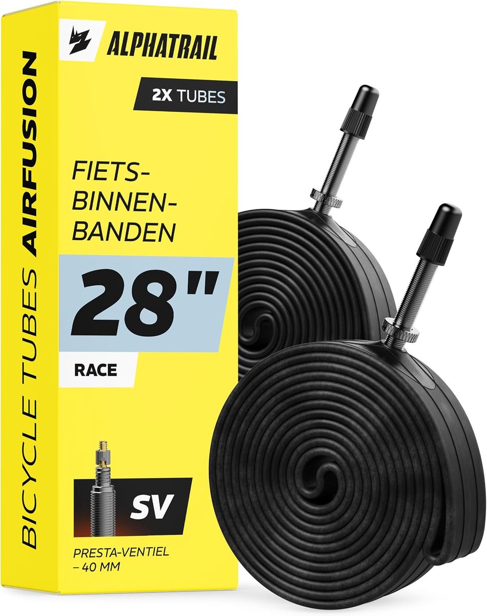 SnelShoppen - Binnenband Fietsbike 28 Inch Presta 40mm - 2x Set 700x18-28C - Geschikt voor Schwalbe, Continental, Michelin, Maxxis & Mavic