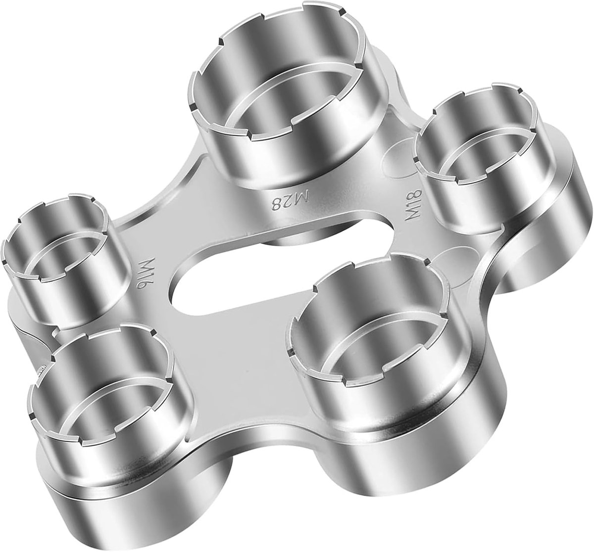 SnelShoppen - Faucet Strainer Aerator Wrench Tools, 10-in-1 Aerator Verwijderingssleutel, Metaal, Voor M16/FM18/FM20/FM22/FM24/M28, Handzaam en Gebrui