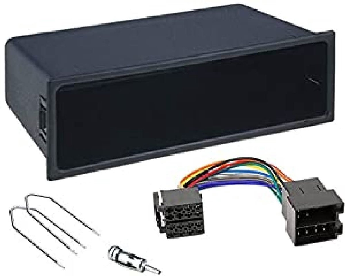 SnelShoppen - 1 DIN Radio Paneel Frame Auto Radio met Antenne Adapter, ISO Aansluitkabel en Demontagesleutels voor Citroën, Peugeot, Fiat