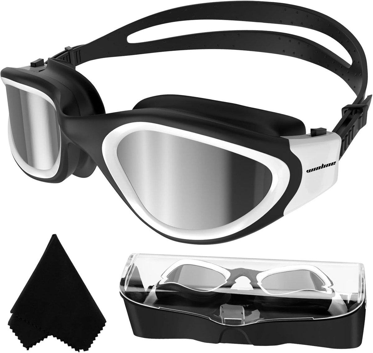SnelShoppen - Polarized Zwembril, Anti-fog en UV-bescherming, Duidelijk Zicht, Eenvoudig aan te passen, Zachte Neusbrug, Voor Volwassenen en Tieners,