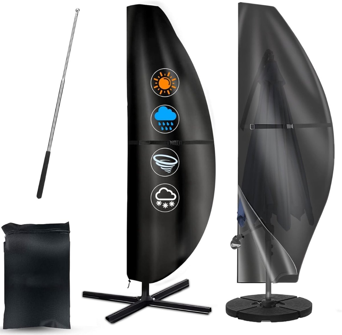 CLGP® Parasolhoes voor Zweefparasol - Parasol hoes Staande Parasol - XXL