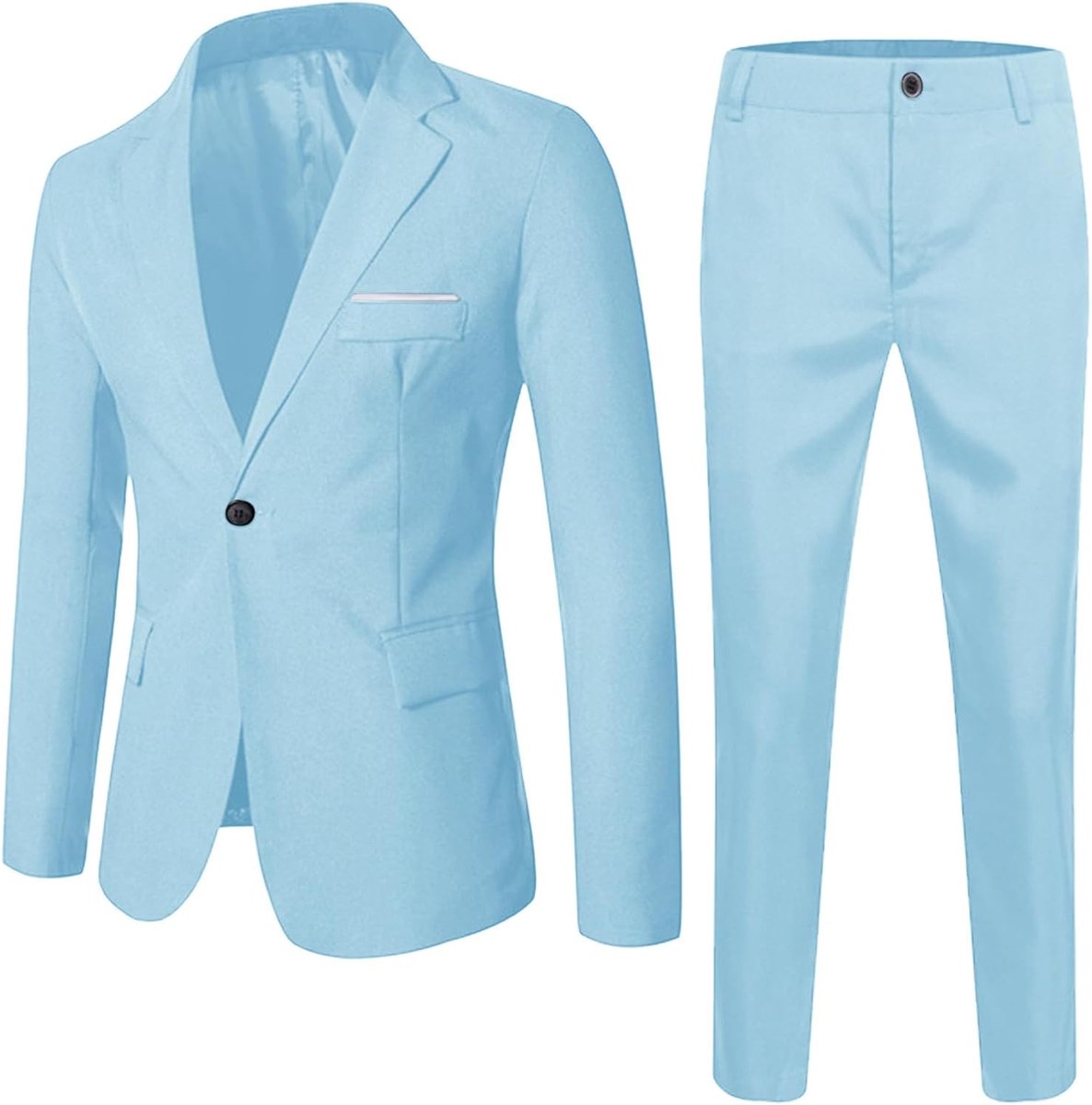 SnelShoppen - Jongens Outfits Set 2 Stuks - Lente Kleding met Lange Mouwen en Broek - Baby Peuter Jongens - Solide Kleur - Perfect voor Feestjes en Vr