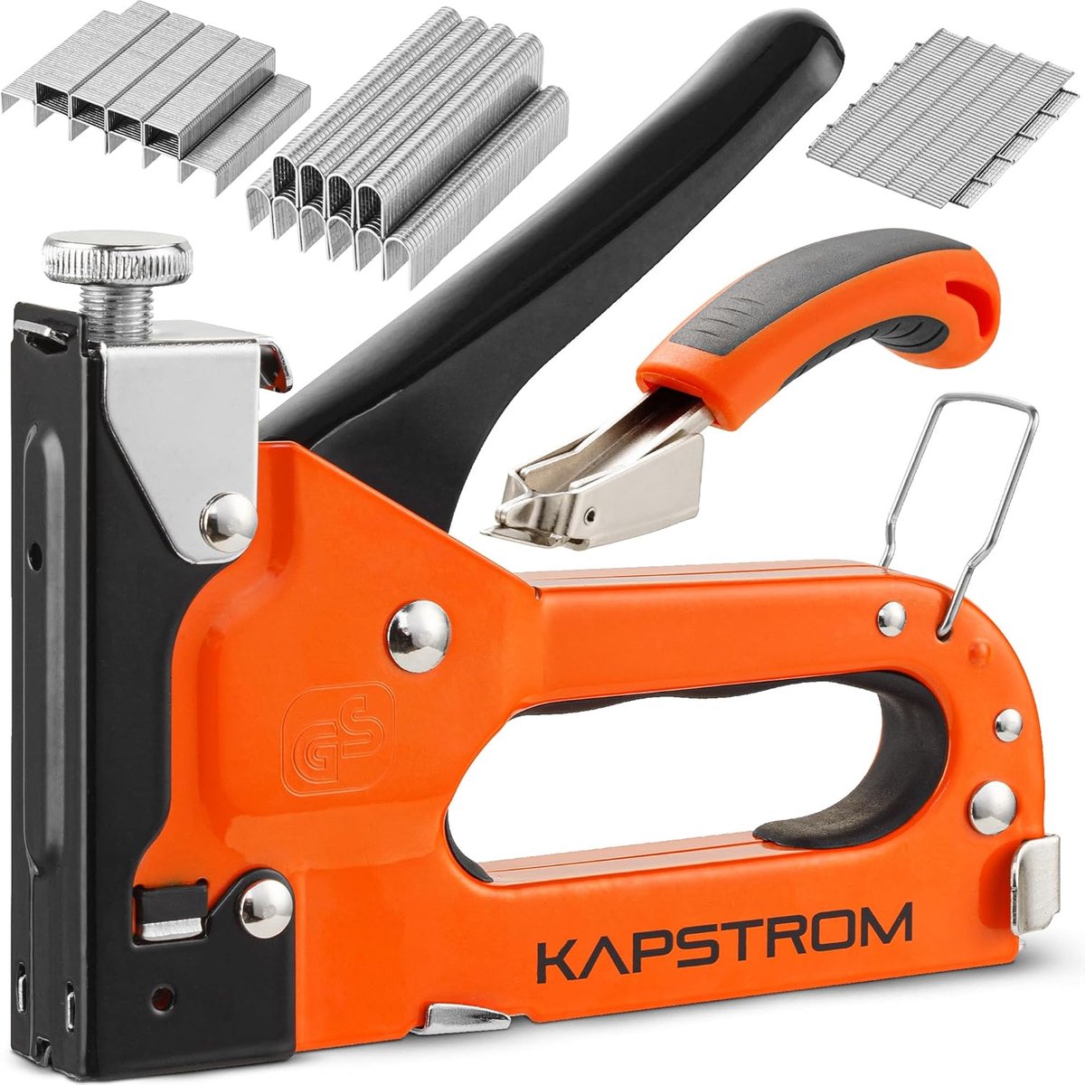 SnelShoppen - Premium 5-in-1 Handtacker Set met Precisie Nietentrekker en 1500 Nietjes voor Houtbewerking, Meubelstoffering en Creatieve Klussen