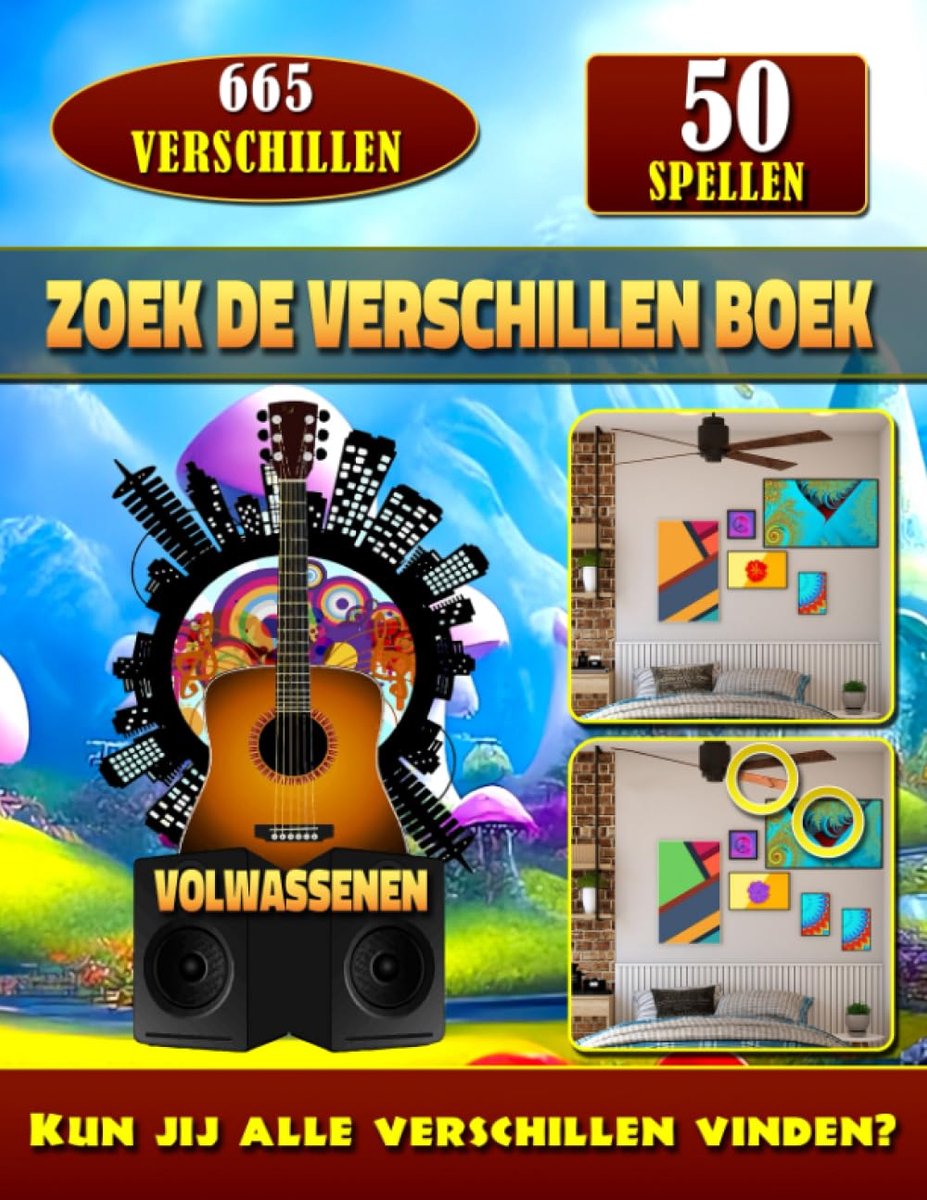 SnelShoppen - Zoek de Verschillen Boek Volwassenen | Fotopuzzels Spellen Activiteiten Boek Voor Ouderen | Uitdagende Afbeelding Spelletjes met Oplossi