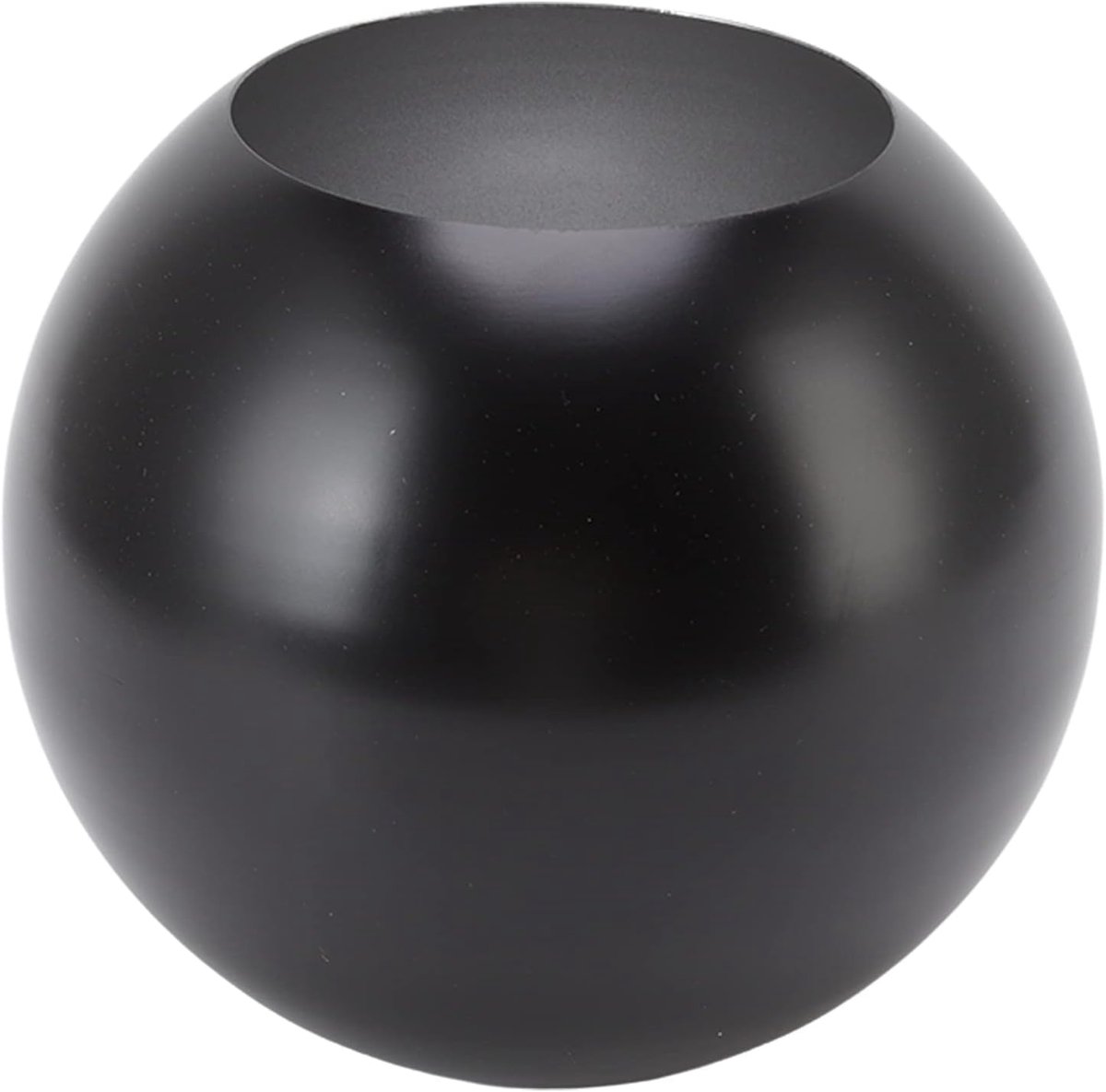 SnelShoppen - Nordic Style Ronde Roestvrijstalen Vaas - Moderne Bloemenvase voor Woonkamer, Slaapkamer, Eettafel - Matte Zwart - Decoratie Ornament -