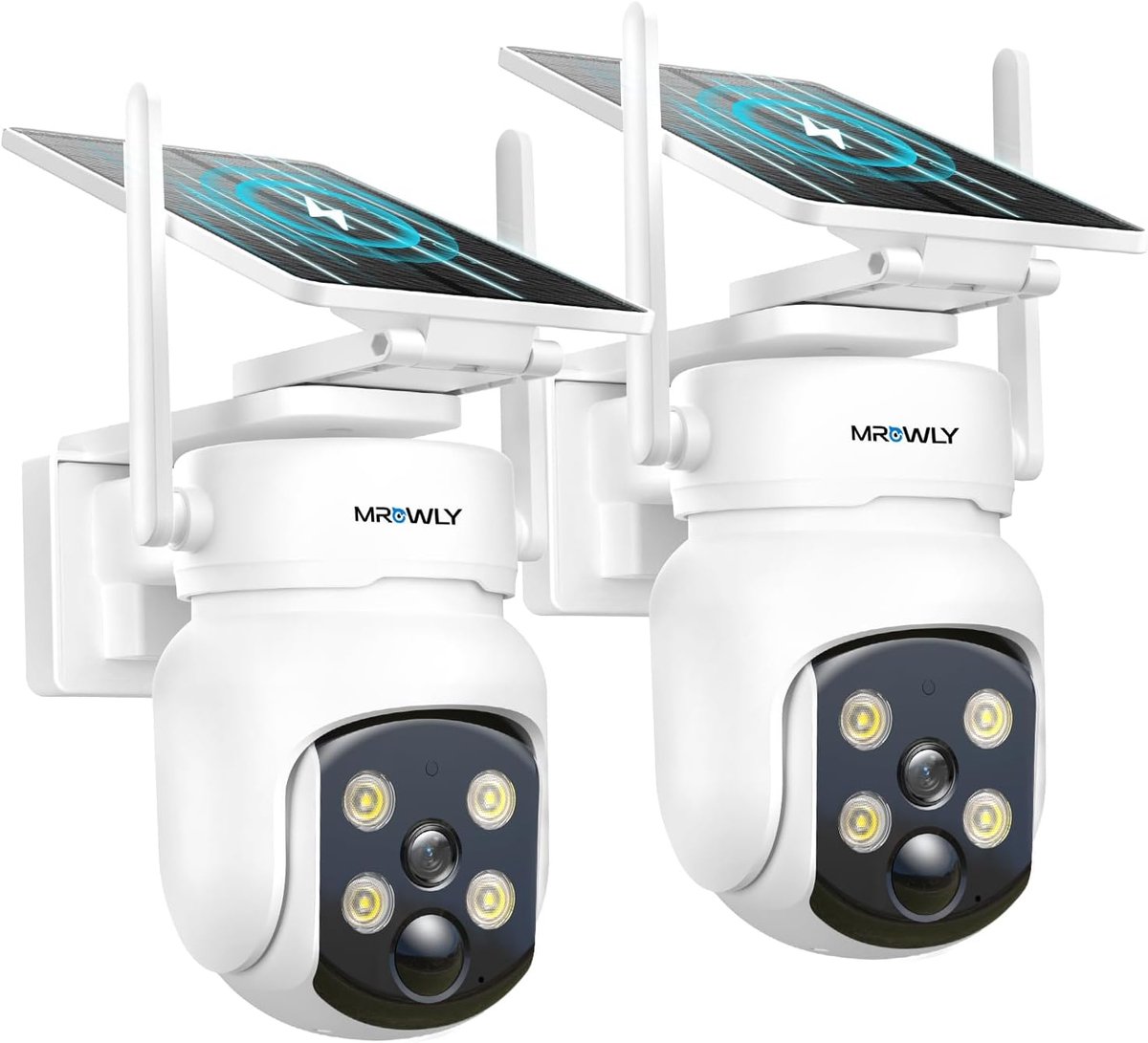 SnelShoppen - 2.5K 4MP Outdoor Beveiligingscamera, Draadloos, 360° PTZ WLAN Camera met Kleur Nachtzicht, Zonnecamera Buiten, PIR Bewegingsdetector, 2-