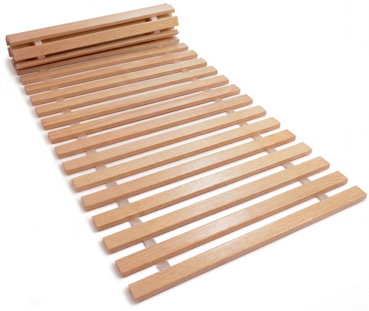 Coemo oprolbare 90 x 200 cm - lattenbodem van beukenhout – extra stevig – 21 latten, hoog draagvermogen – belastbaar tot 350 kg – geen montage nodig