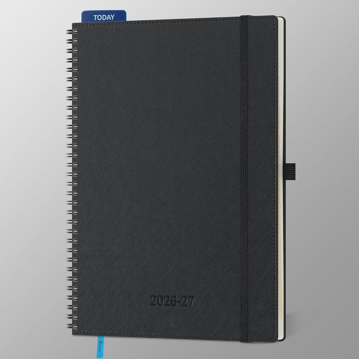 SnelShoppen - Agenda 2026 2027 | Weekly Planner A4 | 18 Maanden | Soft PU Leer | 80 GSM Papier | Zwart | Perfect voor School en Werk