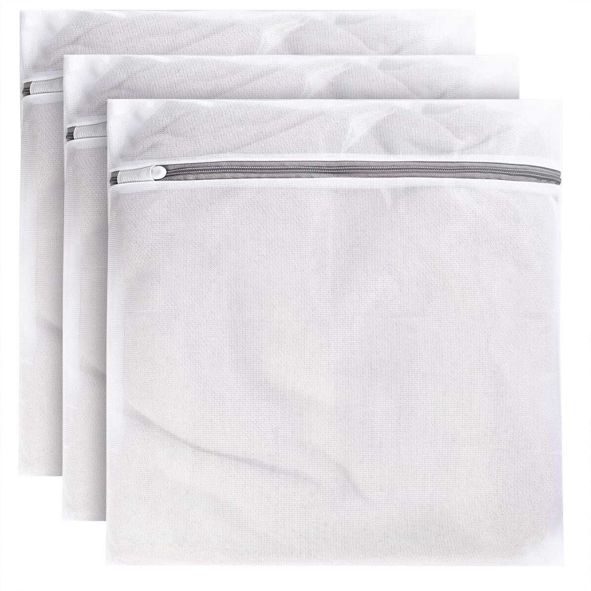 SnelShoppen - Set van 3 Wasnetten voor Wasmachines, Waszakken met Rits, Beschermende Waszakken voor Ondergoed, Blouses, Bed Linnen en Jassen, 50 x 60
