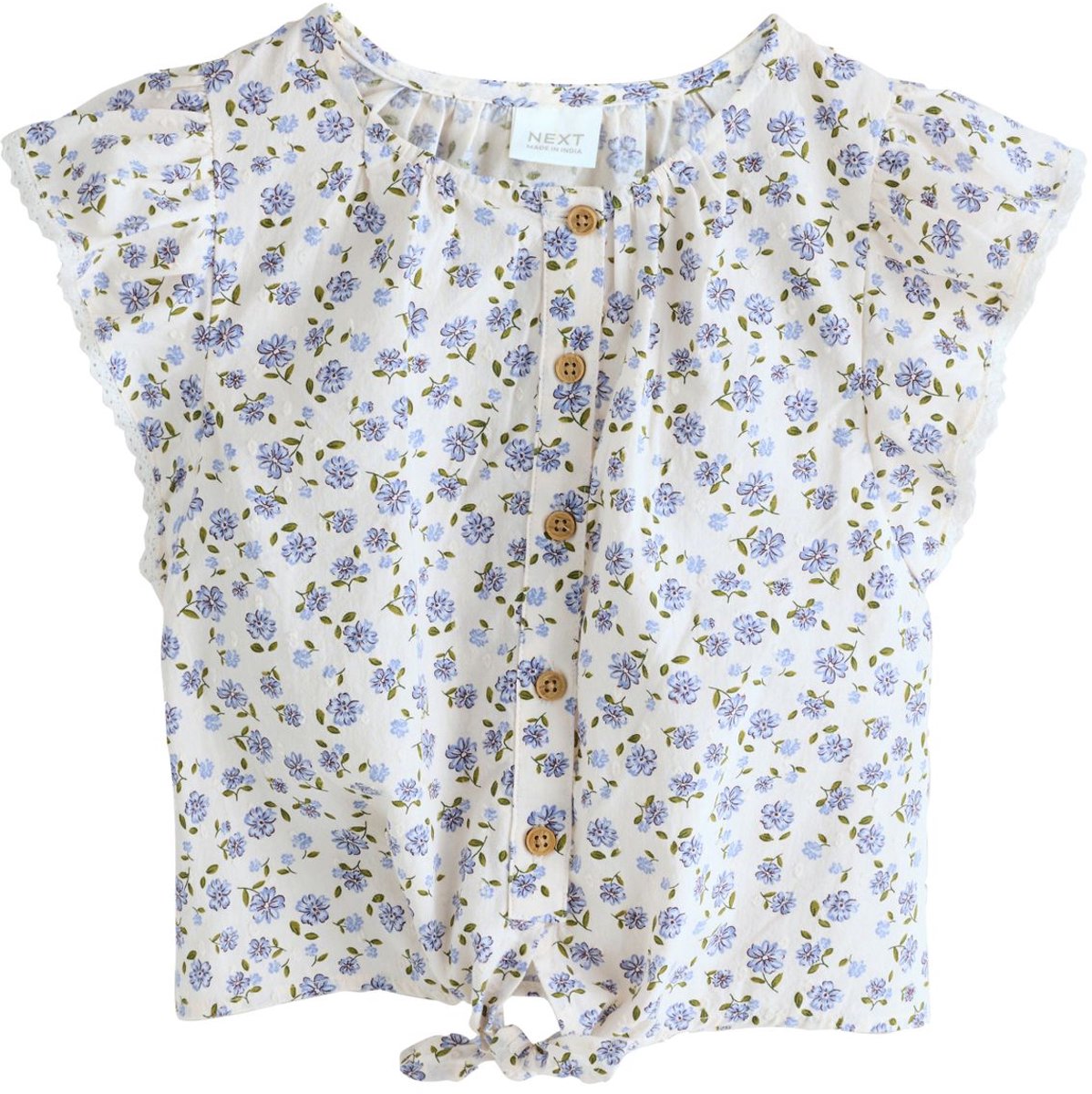 Next - Meisjes - Blouse met gestrikte voorkant - Wit