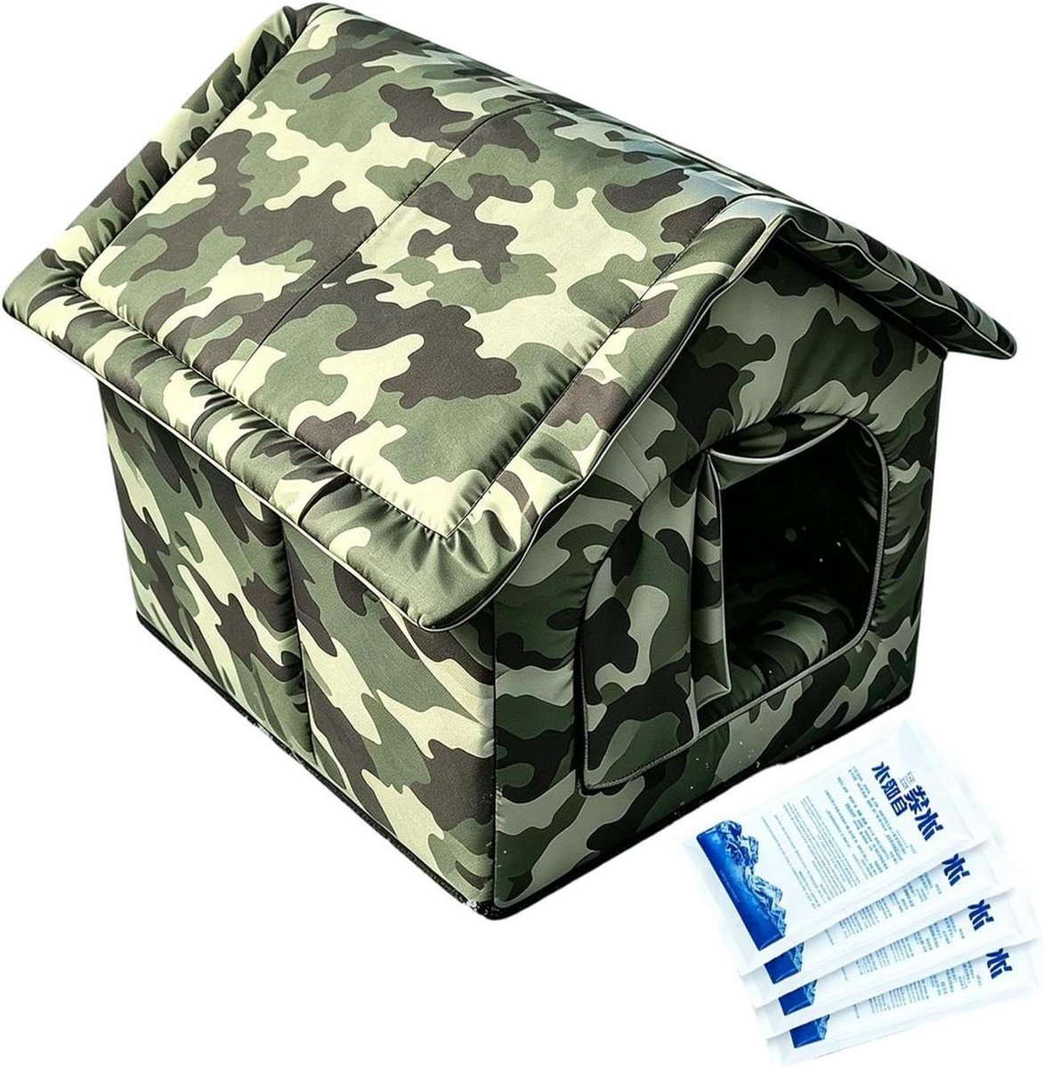 Gekoeld Kattenhuis - Kattenverblijf - Zomerse Koelte - Ijspakken Verkoeling - 36x10x10 cm - Grijs