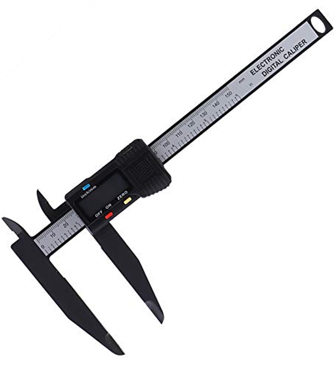 Digitale Schuifmaat - Koolstofvezel Liniaal - Precisie Meten - Dubbel Meetbereik - 300 mm - Zwart