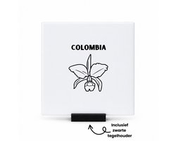 Colombia tegeltje met tegelhouder - Piloot - Colombia cadeau - tegeltjes met tekst - beste land - Leuk cadeau voor je Vriend om te geven - spreuktegels - 10.8x10.8 CM