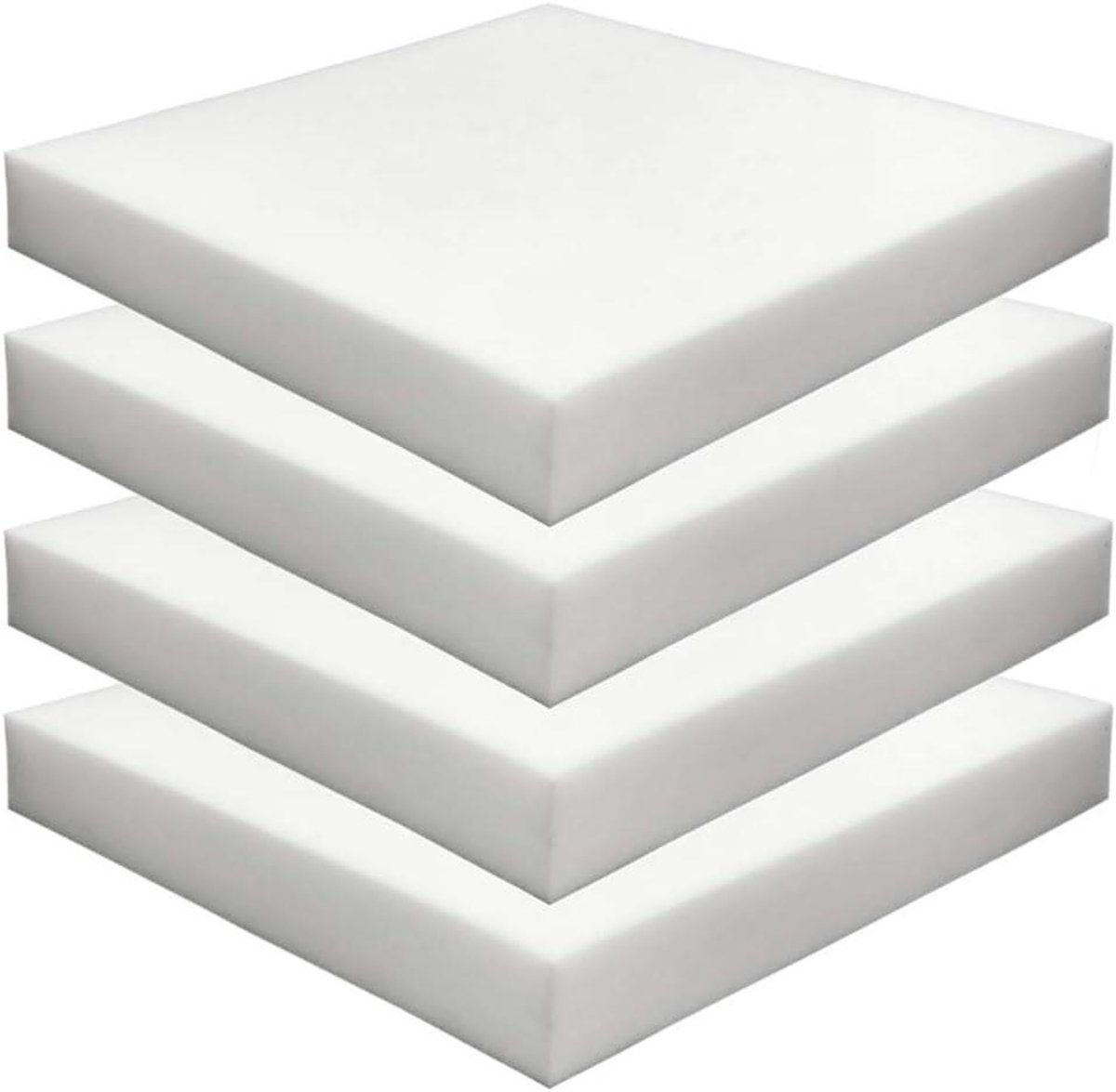 Set van 4 stuks hoogwaardige schuimkussens voor eetkamerstoelen 40x40 cm
