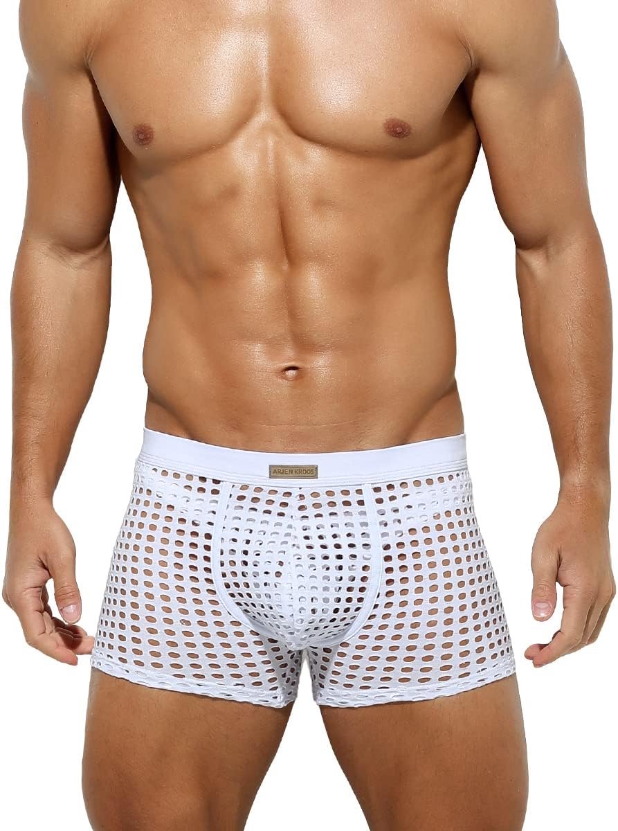 SnelShoppen - Boxershorts Voor Heren - Sexy Transparant Mesh Ondergoed Boxer - Ademend - Ultiem Draagcomfort - Perfect Voor Feest, Verwennerij, en Dag
