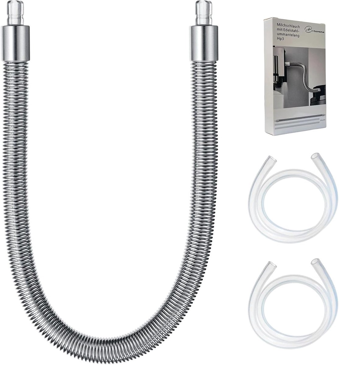 SnelShoppen - HP3 Melkslang RVS voor Jura E8/S8/Z6/Z10/J6/Z8/X8/GIGA X3/X3c/X8/X8c Professioneel - Hoogwaardige Melkslang met UV-bescherming