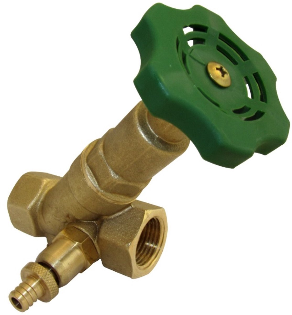 KIRCHHOFF Stopkraan Schuin - 1"BI - Met Aftap