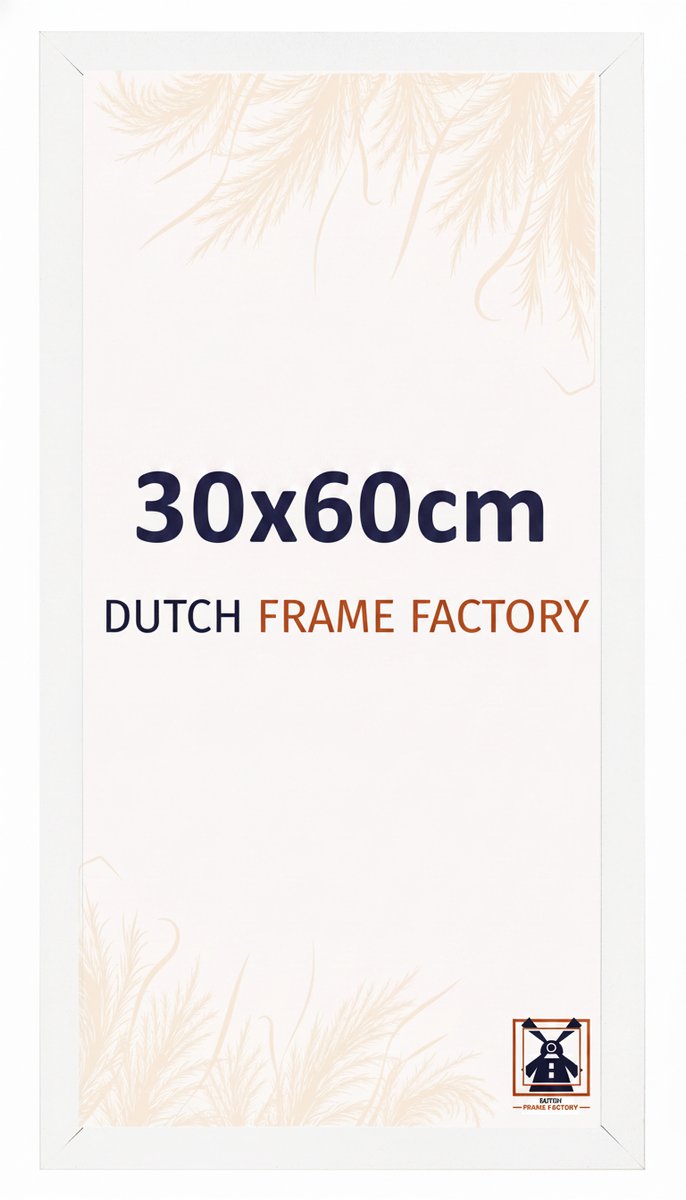 Fotolijst 30x60 cm - MDF - Wit Hoogglans - Benno