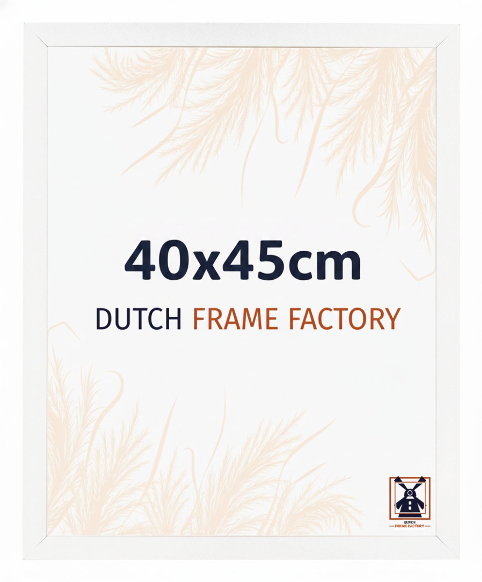 Fotolijst 40x45 cm - MDF - Wit Hoogglans - Benno