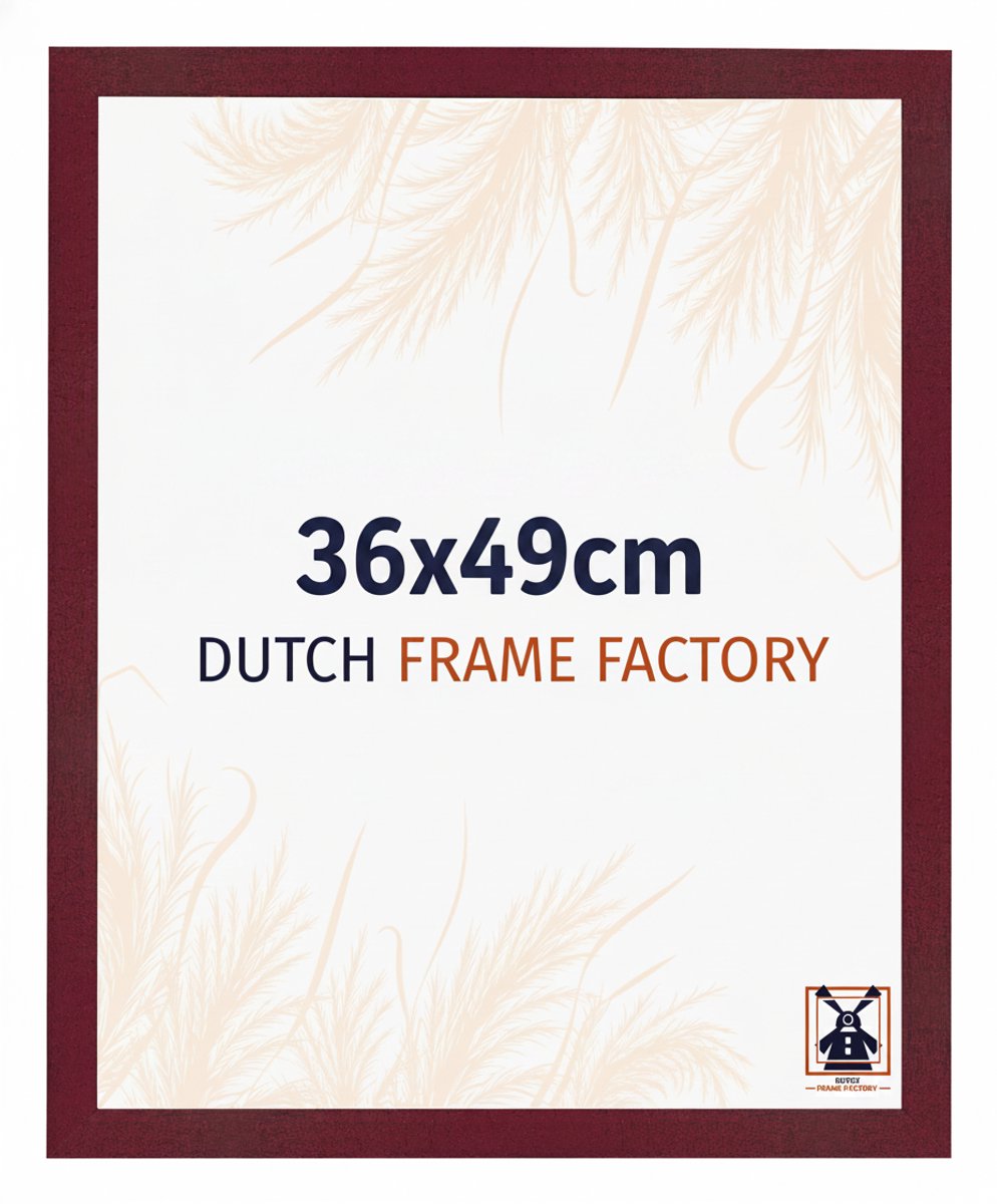 Fotolijst 36x49 cm - MDF - Wijnrood Geveegd - Benno