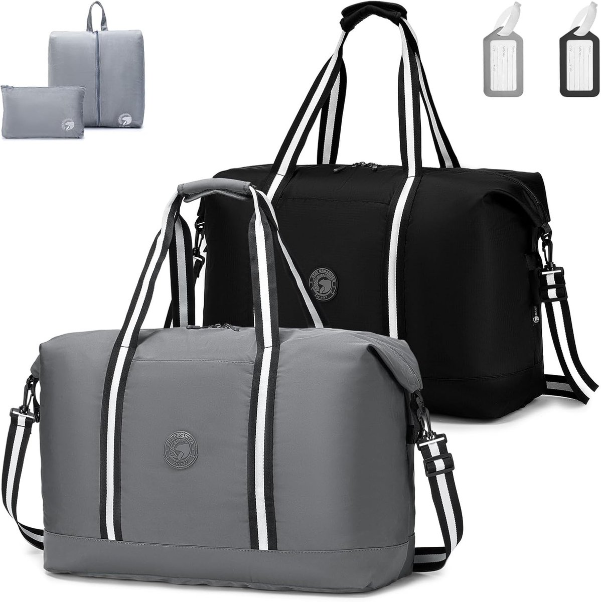 SnelShoppen - Vouwbare Reisbagage 55x40x23cm Lichtgewicht Handbagage Duffle Bag Waterdicht Weekendtas voor Vliegtuig Handtas voor Mannen en Vrouwen me