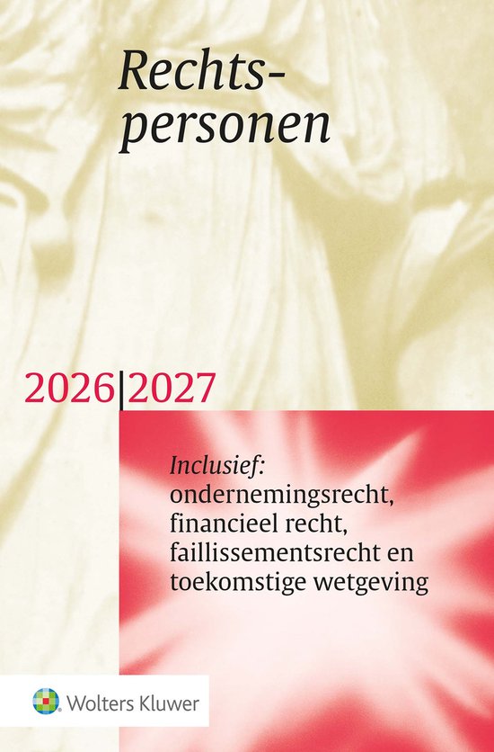 Boek "Rechtspersonen" 2026|2027, inclusief ondernemingsrecht, financieel recht, faillissementsrecht en toekomstige wetgeving.