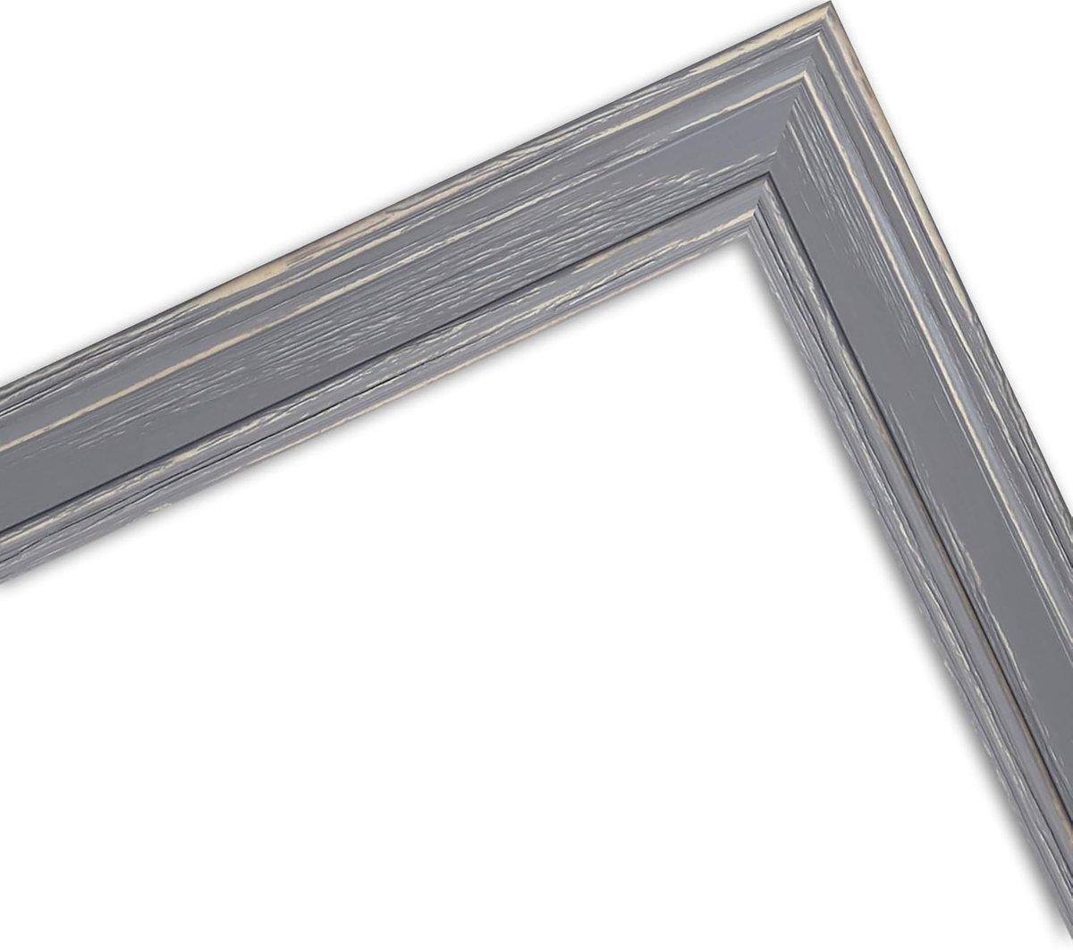 SnelShoppen - Foto Lijst 10x10 cm Grijs Houten WandFrame in Landhuisstijl met Stand & Hanger - Scandinavisch Design - Perfect voor Woonkamer, Slaapkam