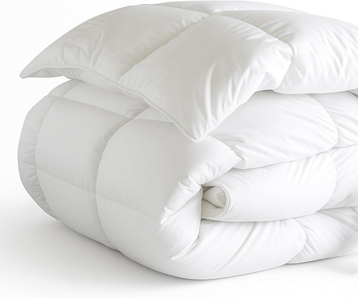 SnelShoppen - KNERST Zomerdekbed Dons 135x200 - Licht Ademend Luxe Duvet van Dons en Veren - Verkoelend Dekbed voor Zomer - Ökotex Gecertificeerd