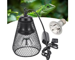Reptielen Warmtelamp - Reptielenlamp Met Verwarming - Verwarmingslamp Met Beschermkap - Voor Schildpad/Kip/Slang