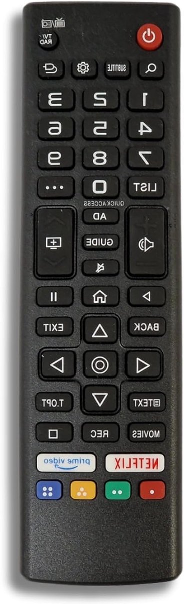 Vervangende Afstandsbediening - Universele Bediening - TV Bediening - Specifiek Model - 10 Meter Bereik - Zwart