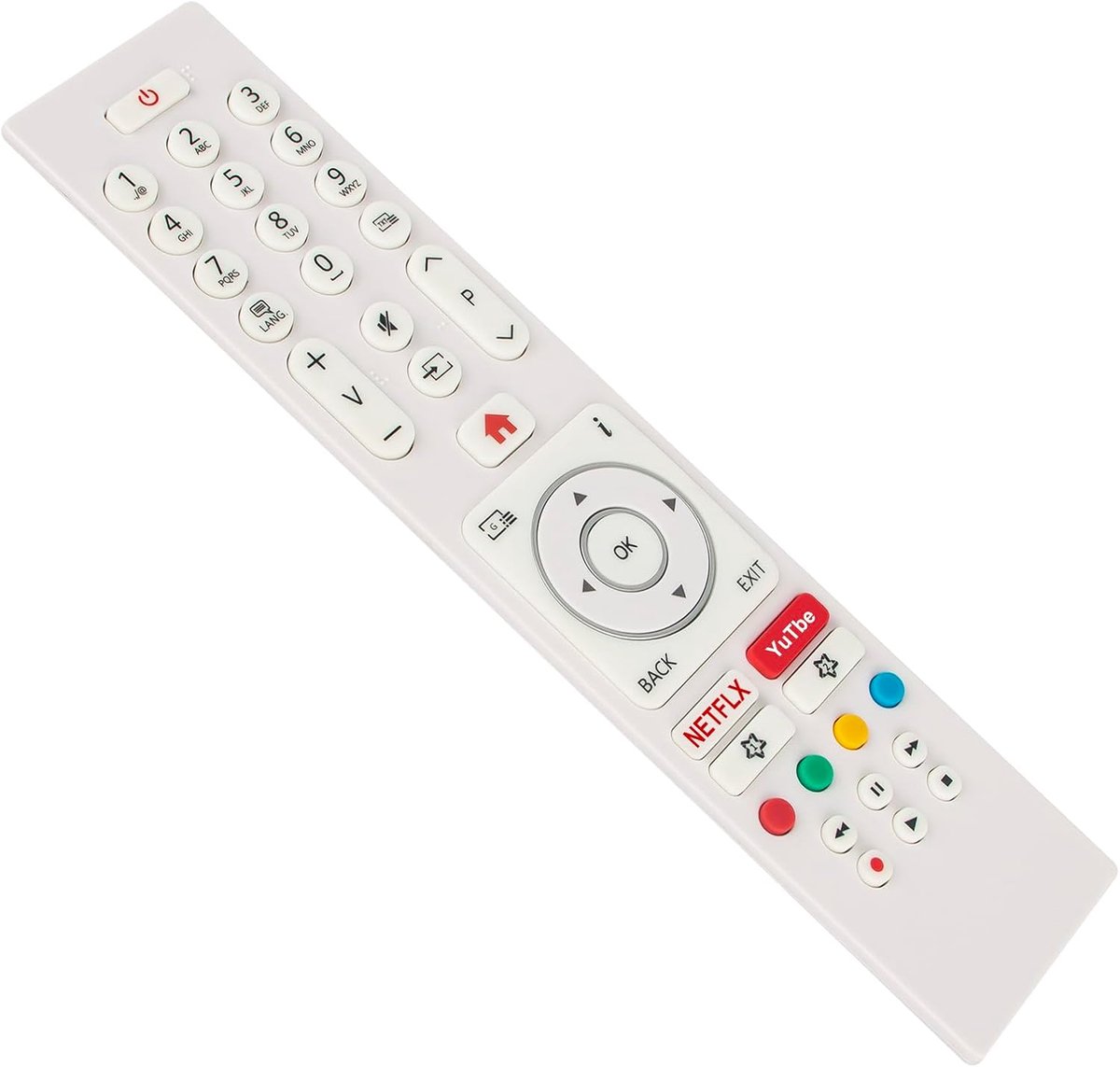 Vervang Afstandsbediening - Universele Bediening - TV Bediening - Directe Werking - 10 Meter Bereik - Wit