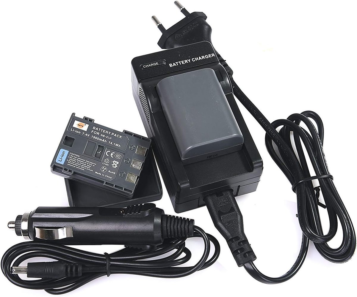 SnelShoppen - 2 Stuks NB-2L NB-2LH Vervangende Accu en Reisoplader voor Canon PowerShot G7 G9 S30 S40 S45 S50 S60 S70 S80 VIXIA HF R10 R100 R11 HG10 H