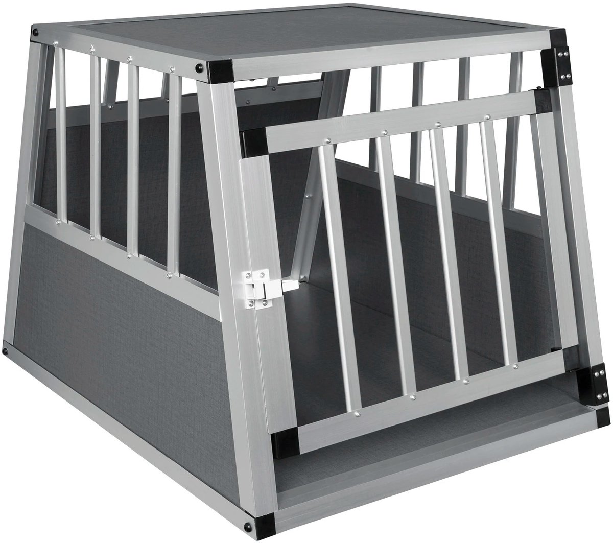 Gudalio Hondenbench - Hondenkooi - Bench - Transport huisdieren - Auto - Hondenbenodigdheden - 69x54x50cm - Aluminium - Grijs