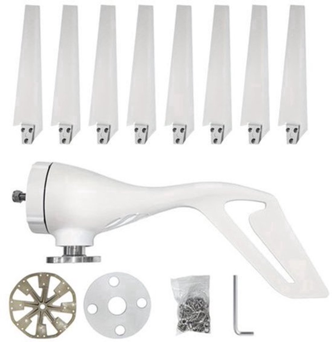 Windgenerator – Windturbine – Windmolen Generator – Draagbare Windturbine – Windenergie Systeem – 1000W Vermogen – Laag Geluidsniveau – MPPT Controller – Laagstart Bij Weinig Wind – 8-Blads Horizontale As