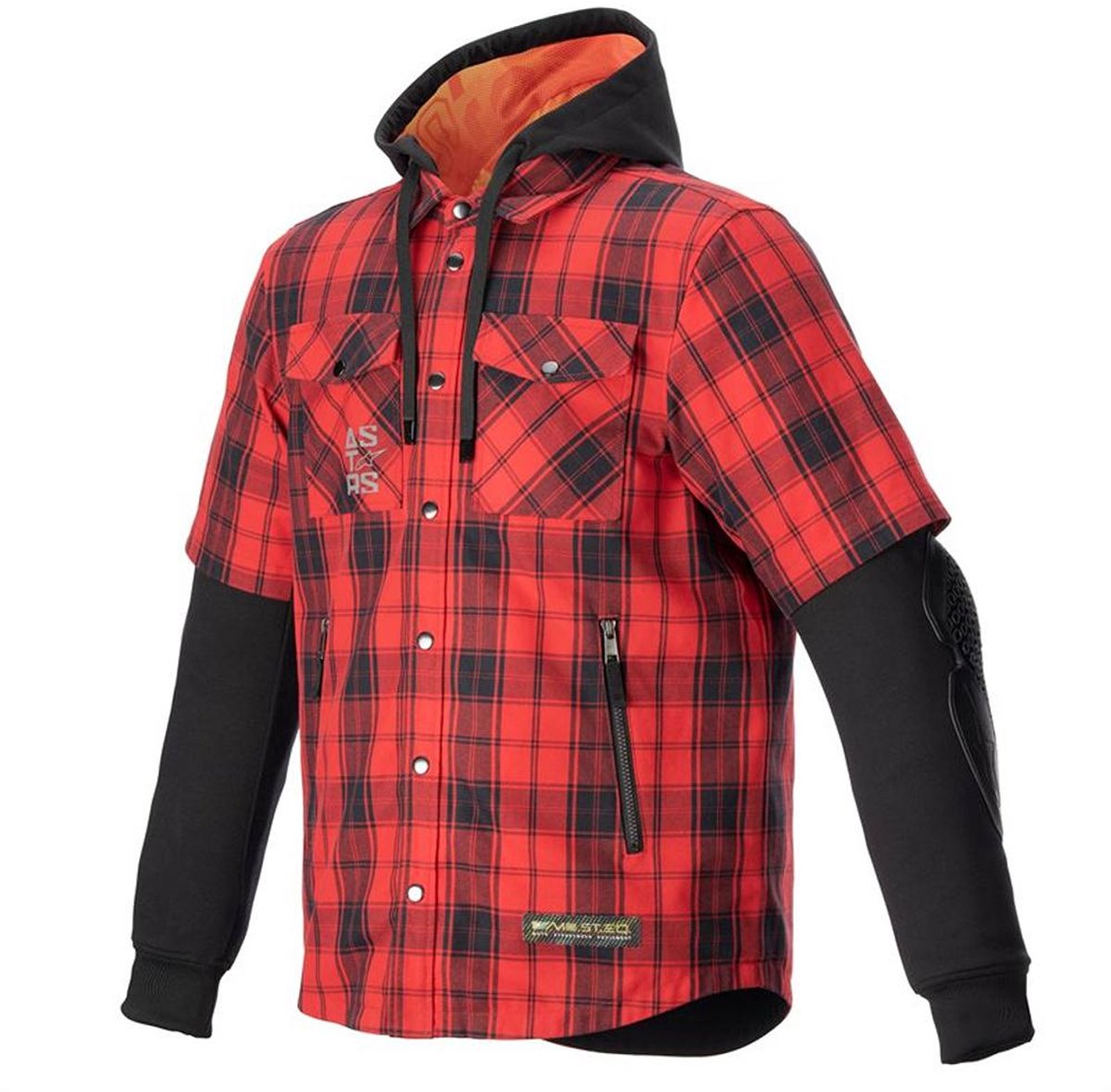 Alpinestars MO.ST.EQ Tartan Shirt Flame Rood Zwart - Jas