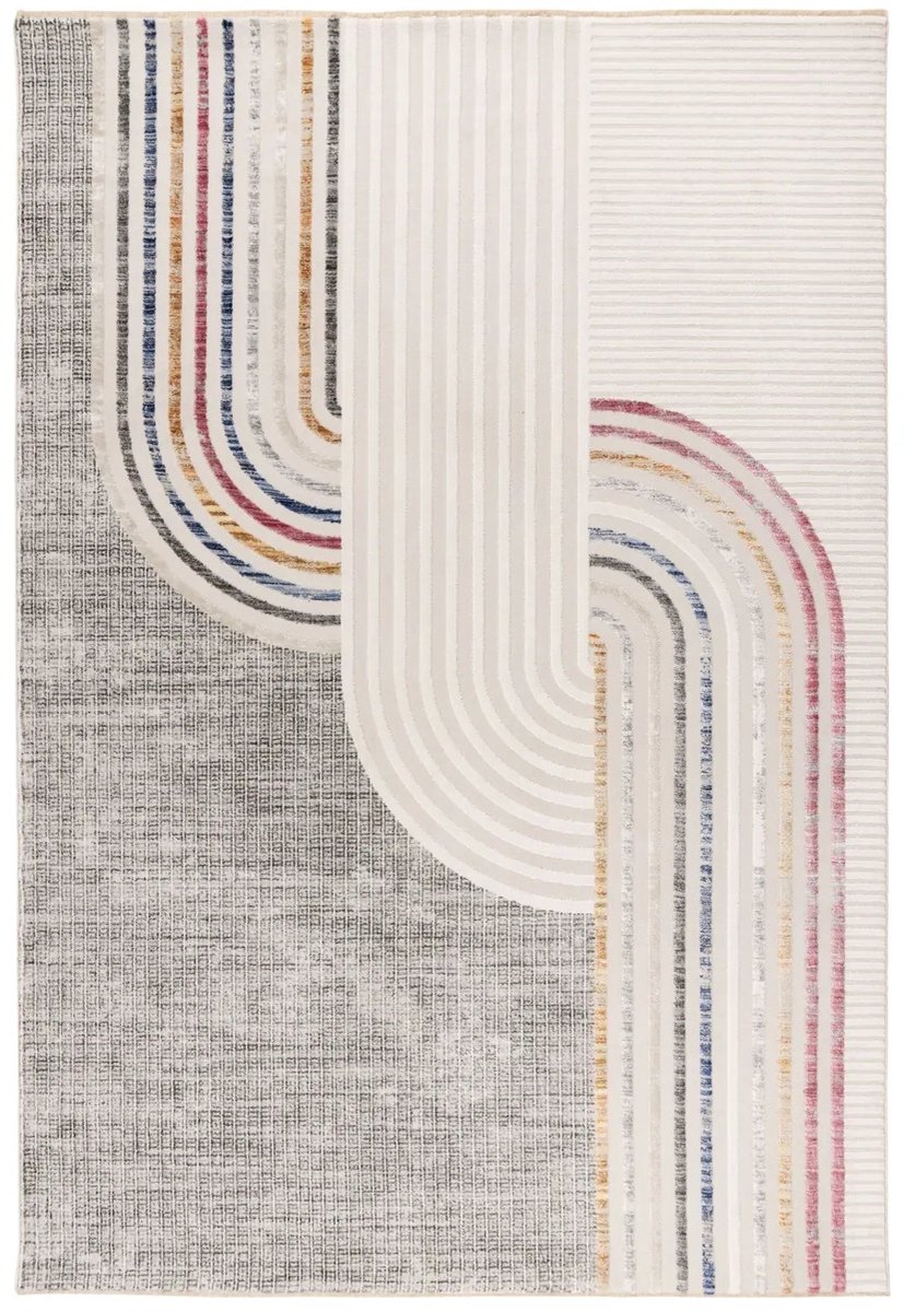 Dutch XXL Laagpolig Vloerkleed | Tapijt | Vista | Bogen | Multikleur | 80x150 cm
