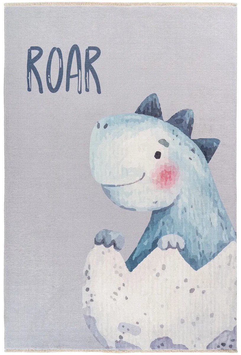 Dutch XXL Kindervloerkleed | Tapijt | Joanna | Dinosaurus | Multikleur | 115x170 cm