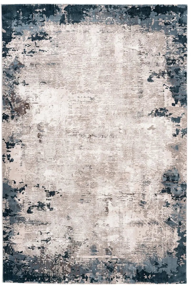 Dutch XXL Vintage Vloerkleed | Tapijt | Olivo | Abstract | Blauw | 200x290 cm
