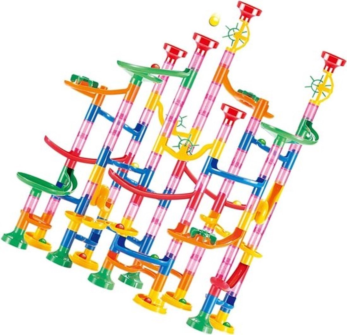 Marble Run Bouwstenen - Labyrint Spel - Educatief Spelen - Kleurrijke 3D Banen - 133 Stuks - Kleurrijk