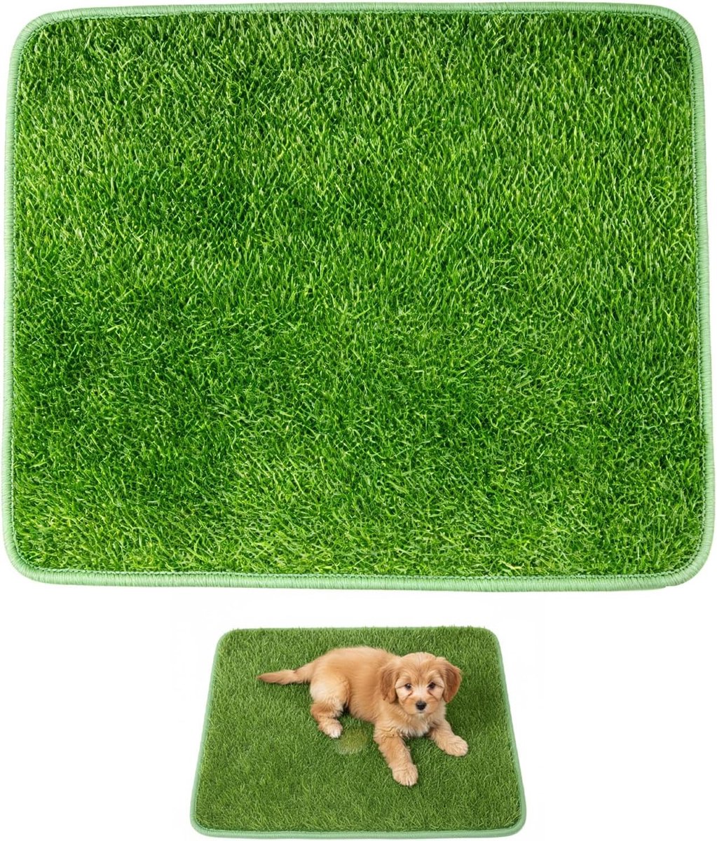Honden Toilet met Kunstgras 46 x 70 cm - Wasbare Puppy Training Mat voor Balkon en Binnengebruik, Ideaal voor Honden en Puppy’s