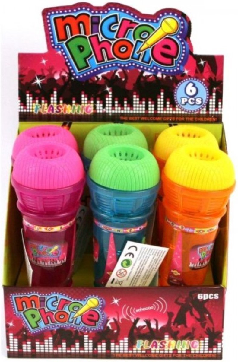 Microfoon echo met licht - assorti - kinderen