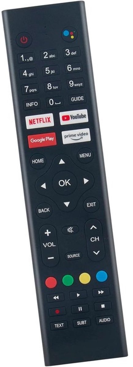 Vervangende Afstandsbediening - Universele Controller - TV Bediening - Directe Werking - 4 x 12 cm - Zwart
