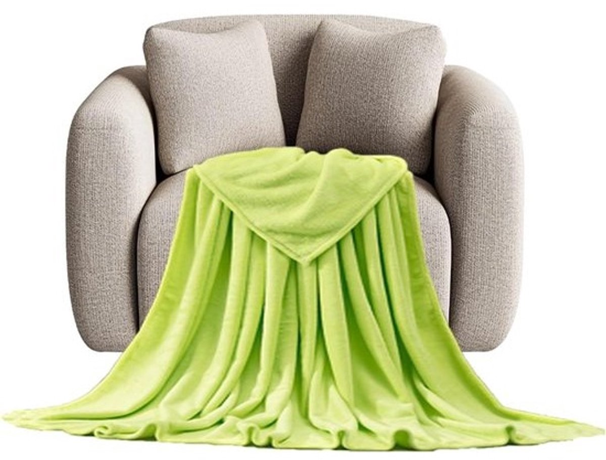 Zachte Deken - Plaid Sofa Deken - Ontspannen Thuis - Anti Statisch Materiaal - 100x170 cm - Groen