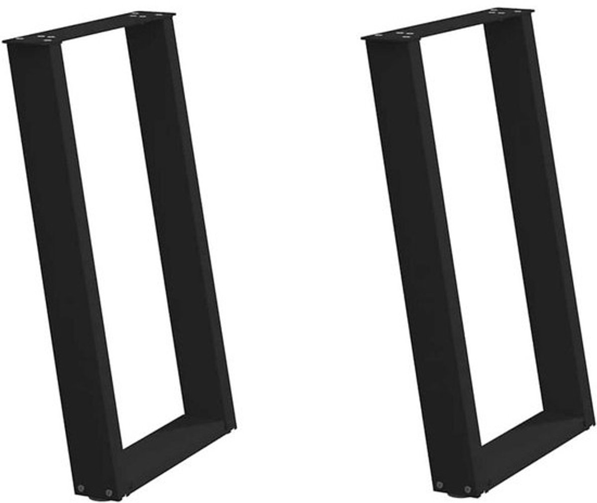 Eettafelpoten - Tafelonderstel Set - Meubels Aanpassen - Verstelbare Voetjes - 60x73 cm - Zwart