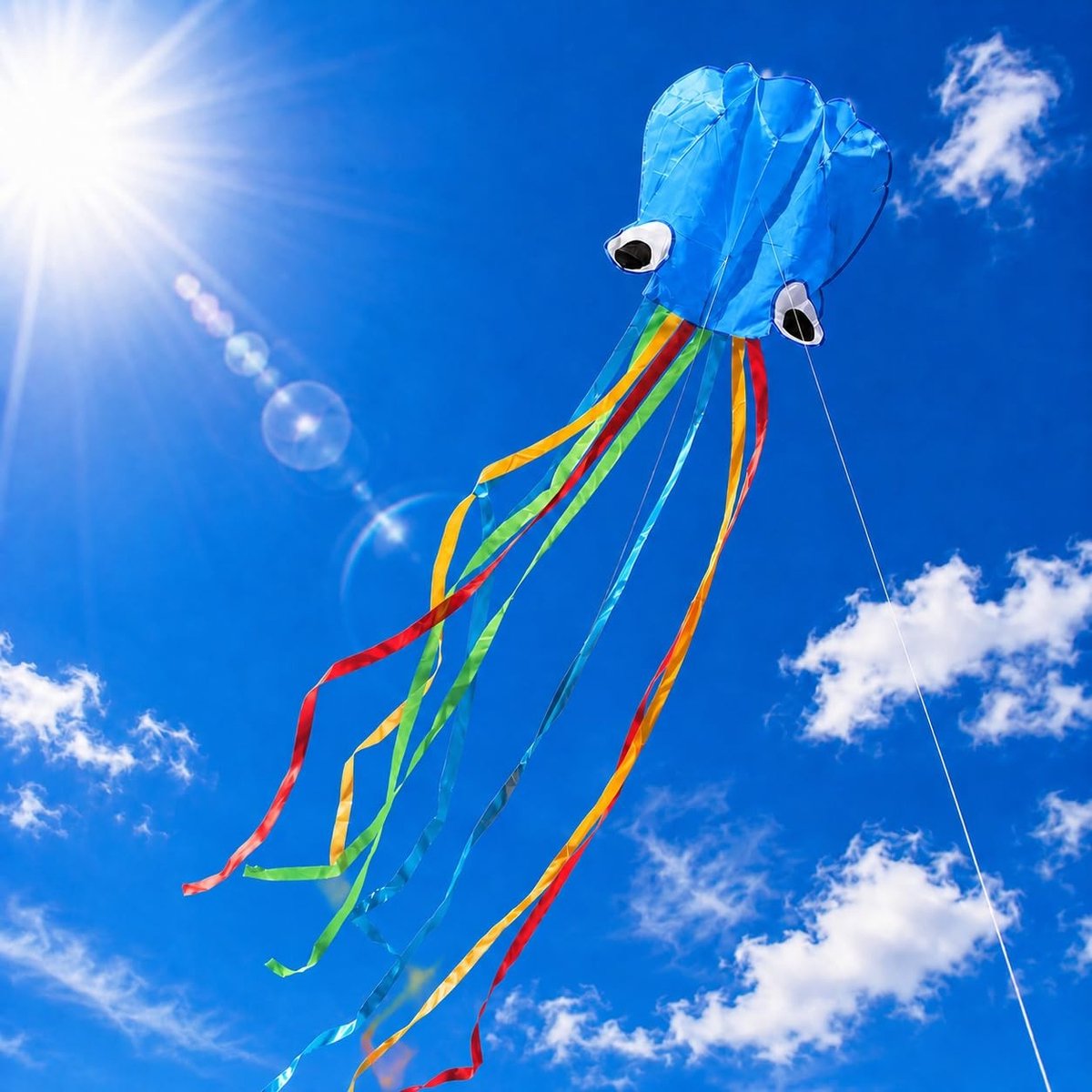 Octopus vlieger - 4 meter met 100 meter lijn