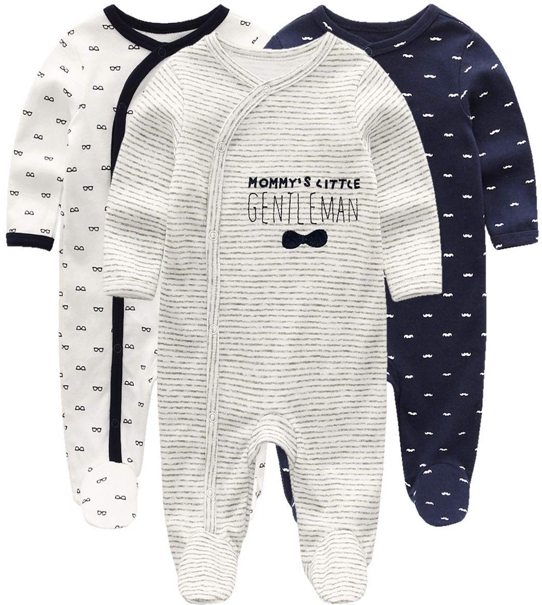 Baby Romper - Snug Fit Katoenen Pyjama - Gestreept