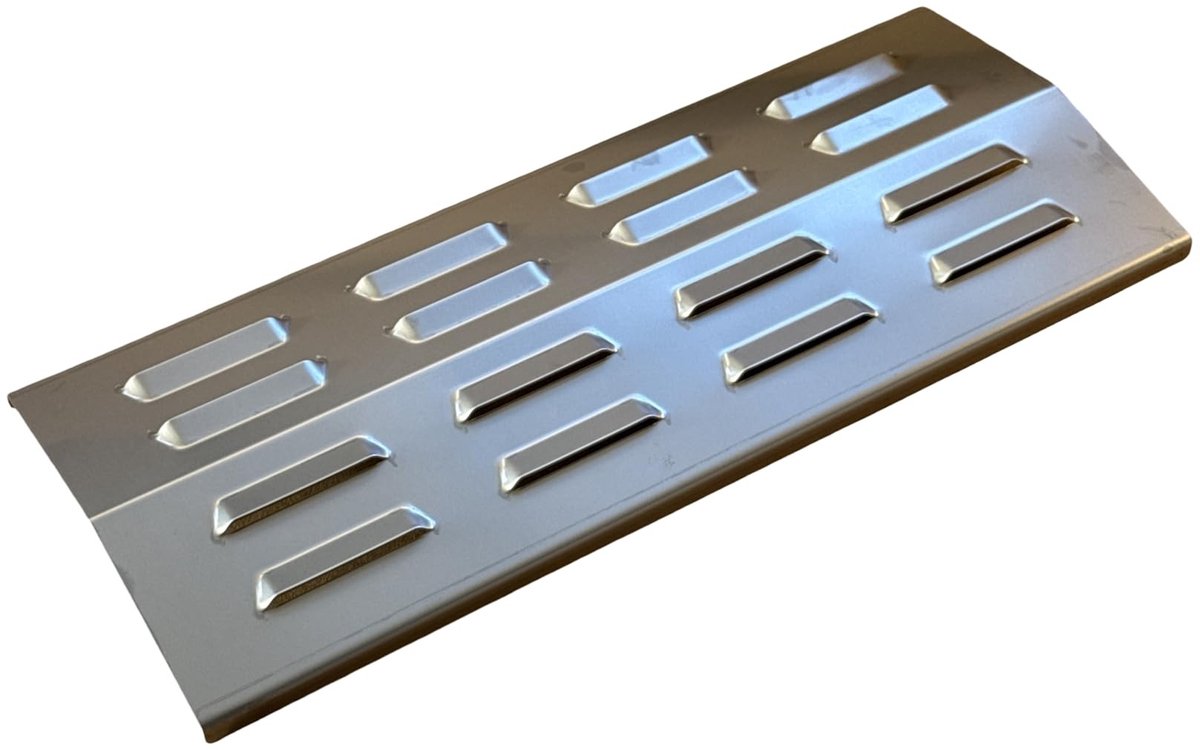 Roestvrijstalen branderafdekking voor gasbarbecue - 38,5 x 16 x 2,4 cm