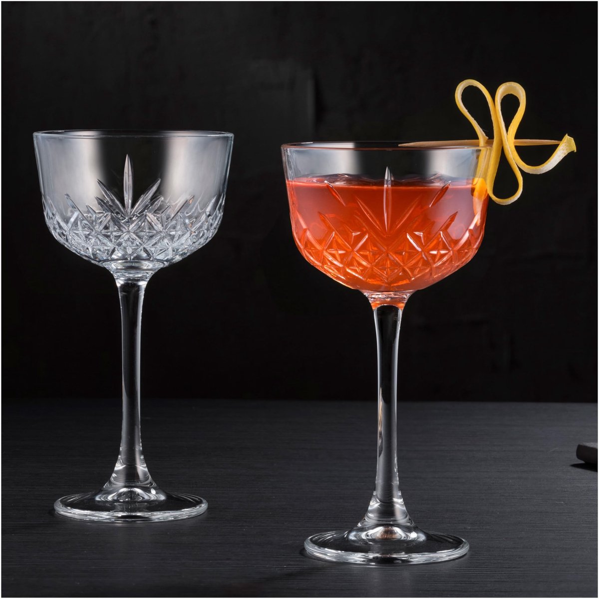 Tiki Cocktail Coupe Glazen - Set van 4 - 170 ml - Vaatwasserbestendig