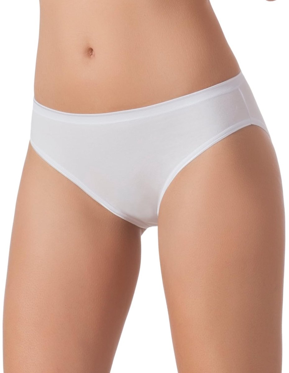 Damesslips van katoen - Set van 6 - Zwart of wit
