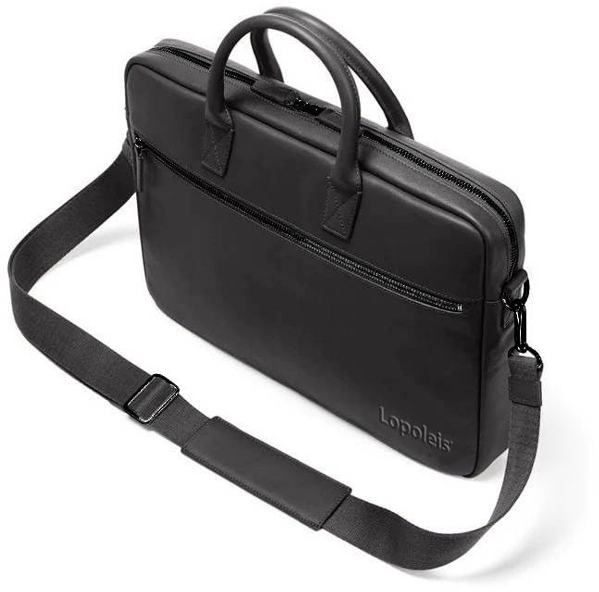 Laptop Bag - PU Leren Handtas voor 15.6 inch Zwart